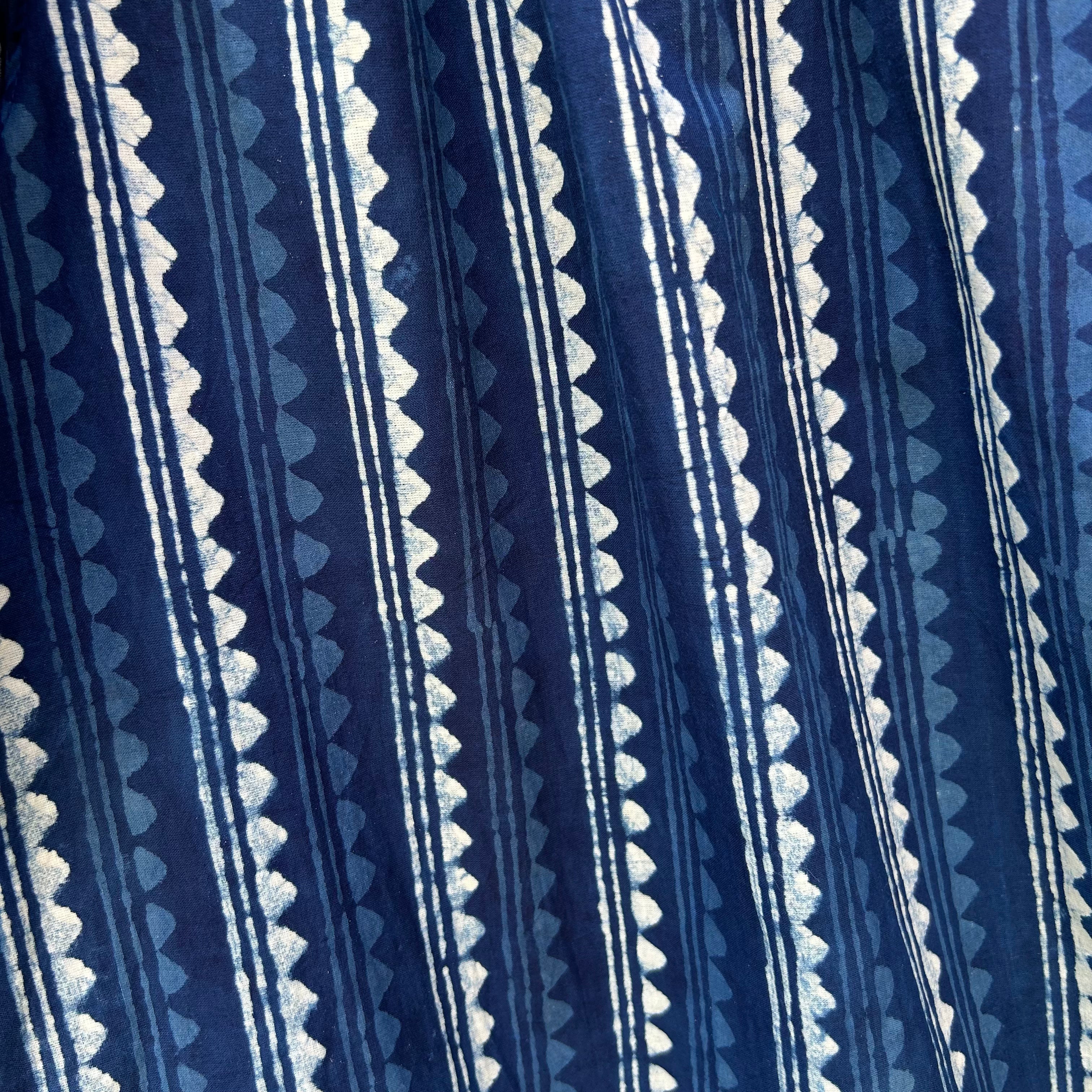 Sanganer Trousers – Indigo Stripe