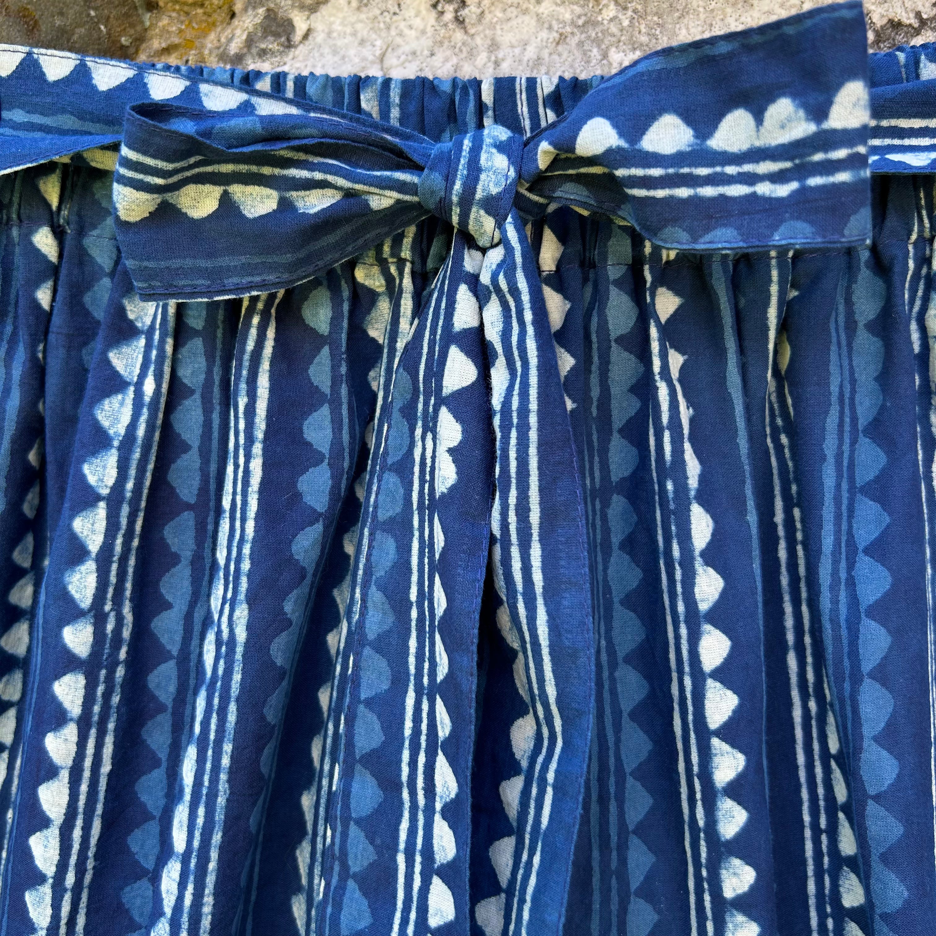 Sanganer Trousers – Indigo Stripe