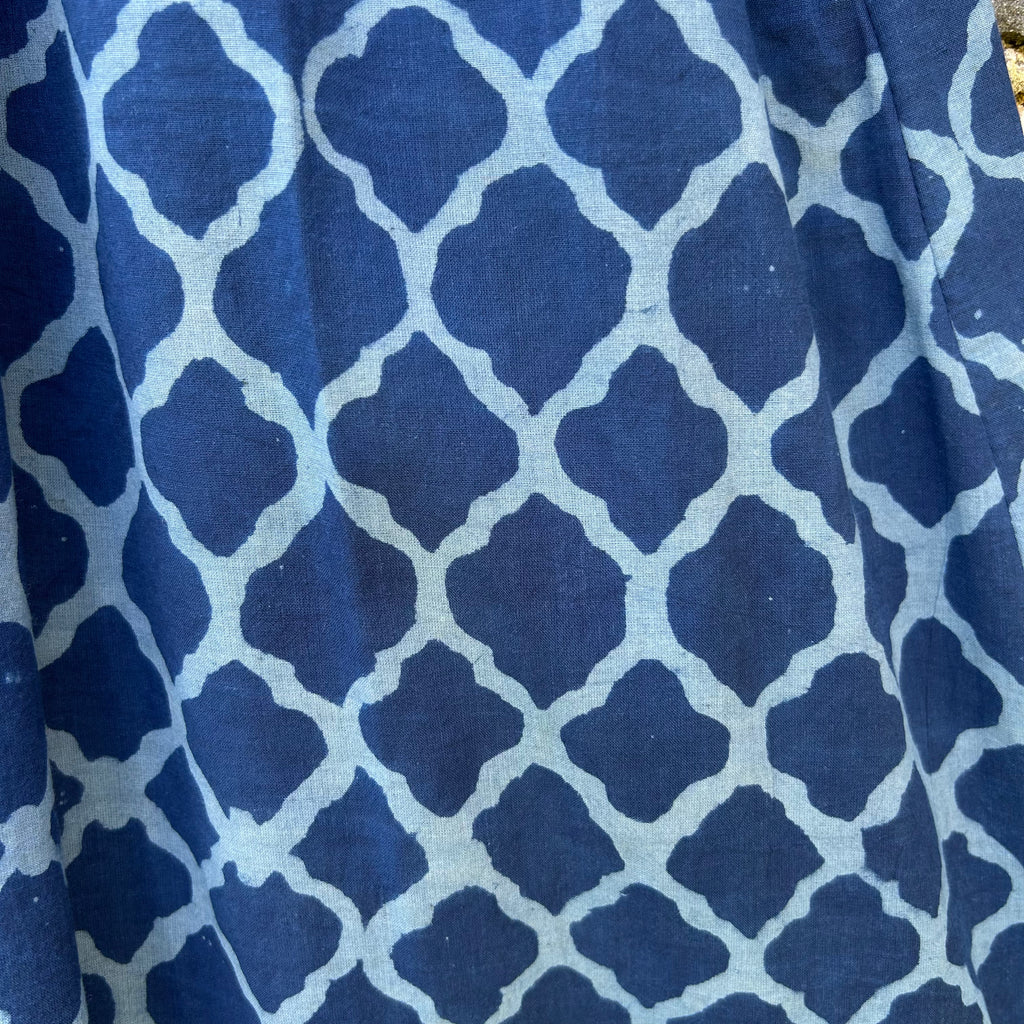 Studio Trousers – Indigo Lattice