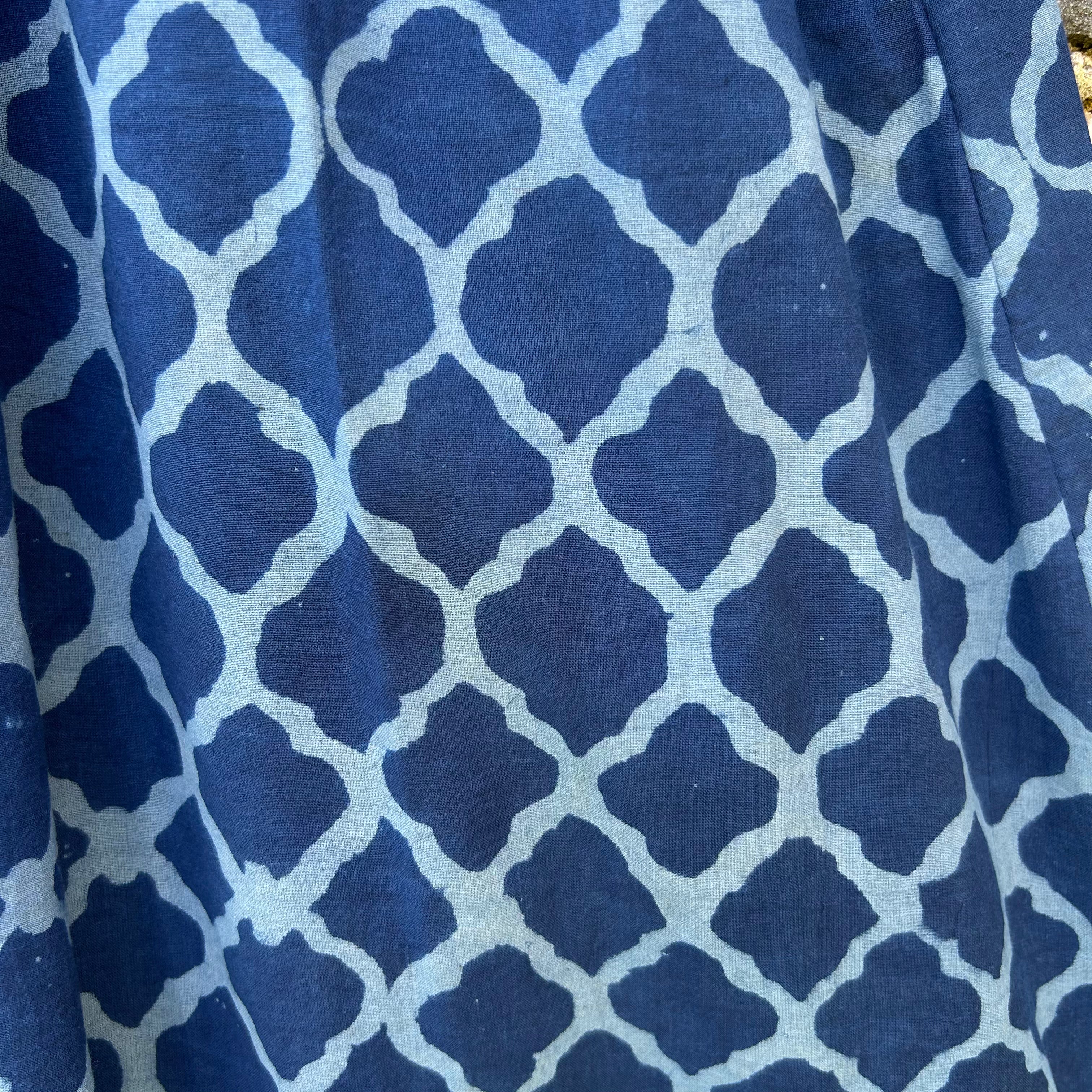 Studio Trousers – Indigo Lattice