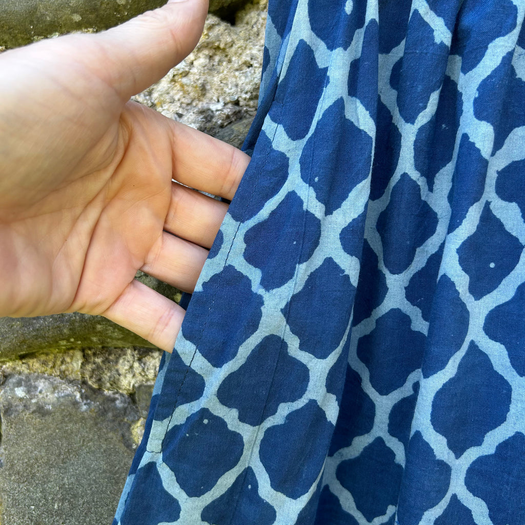 Studio Trousers – Indigo Lattice