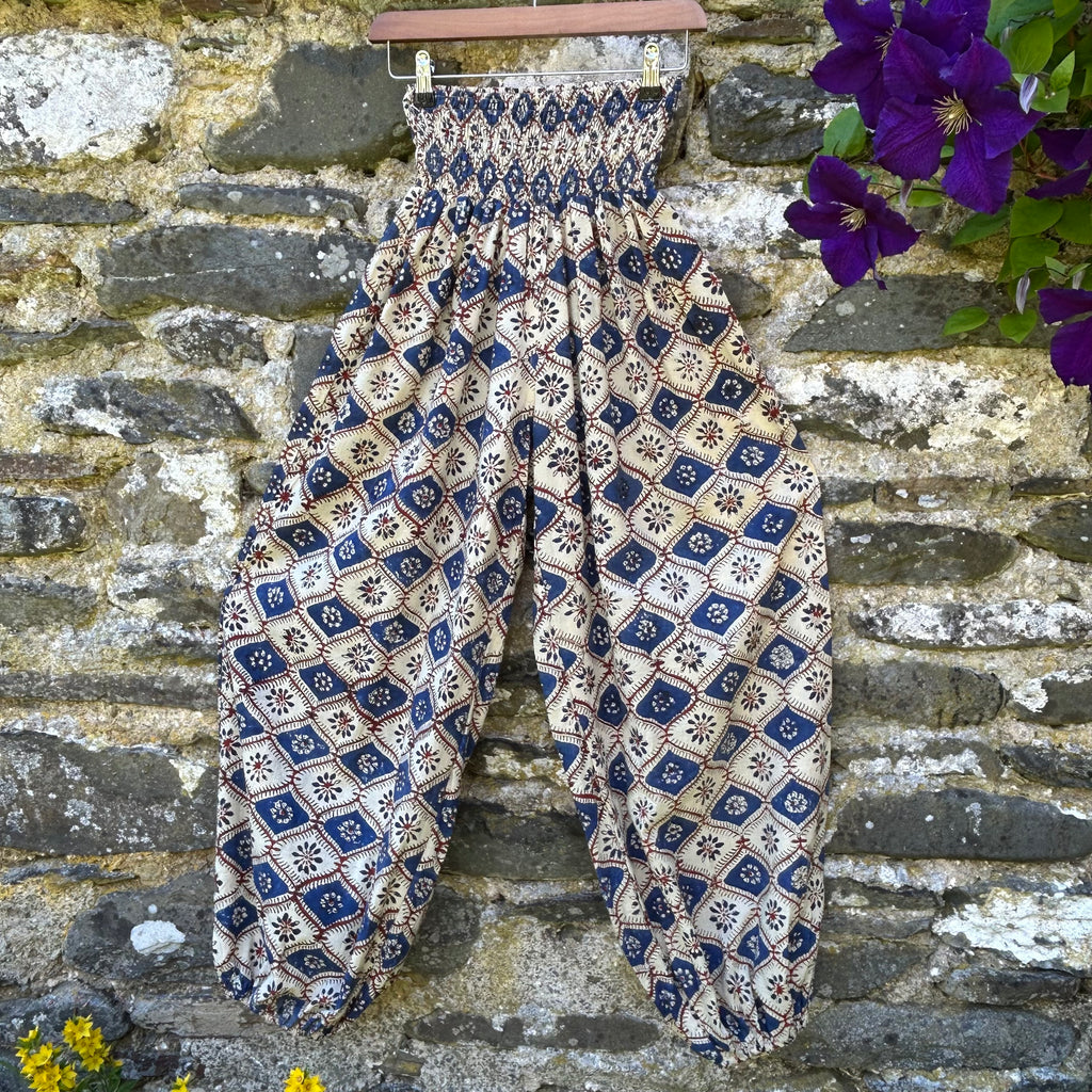 Nomad Harem Trousers – Indigo Mosaic