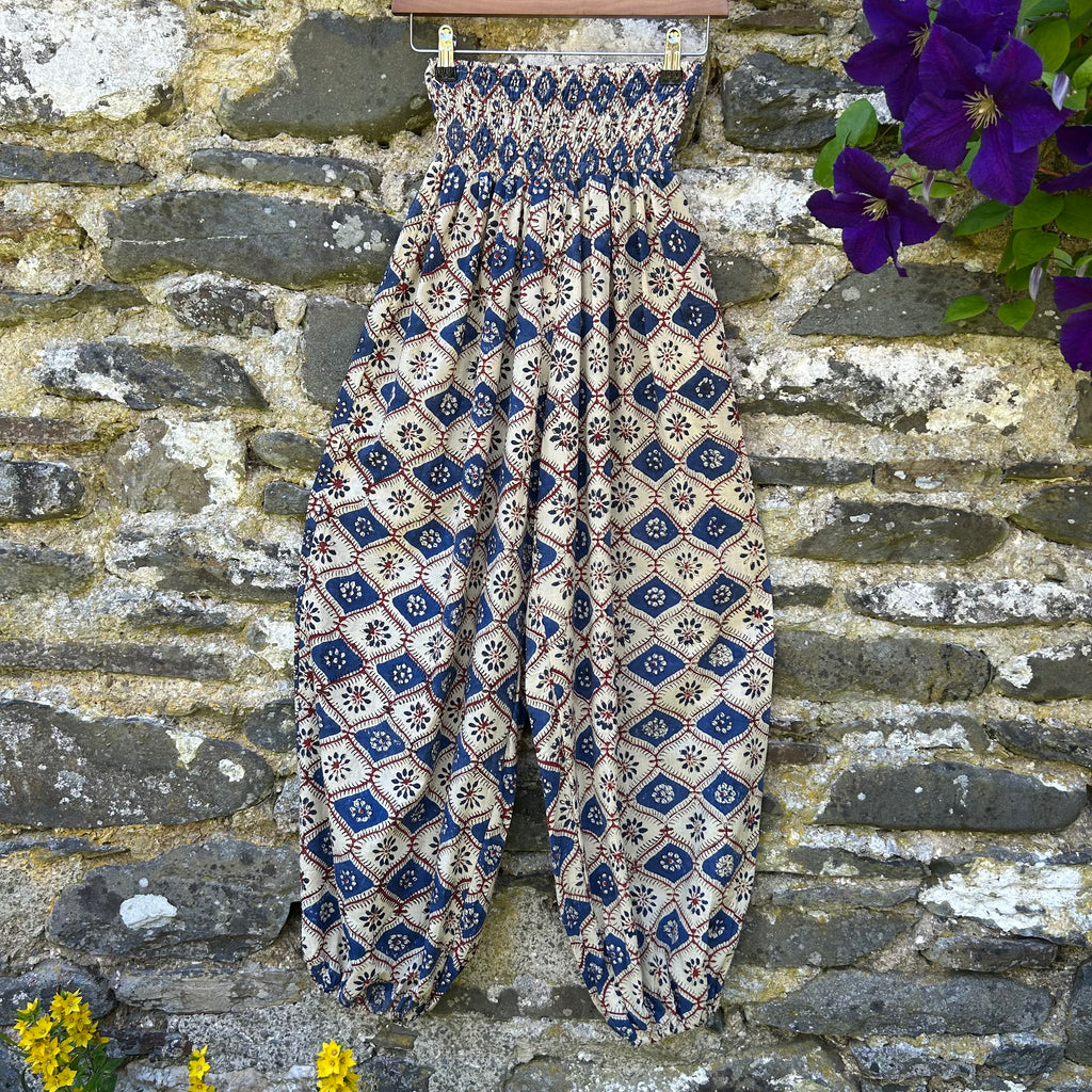 Nomad Harem Trousers – Indigo Mosaic