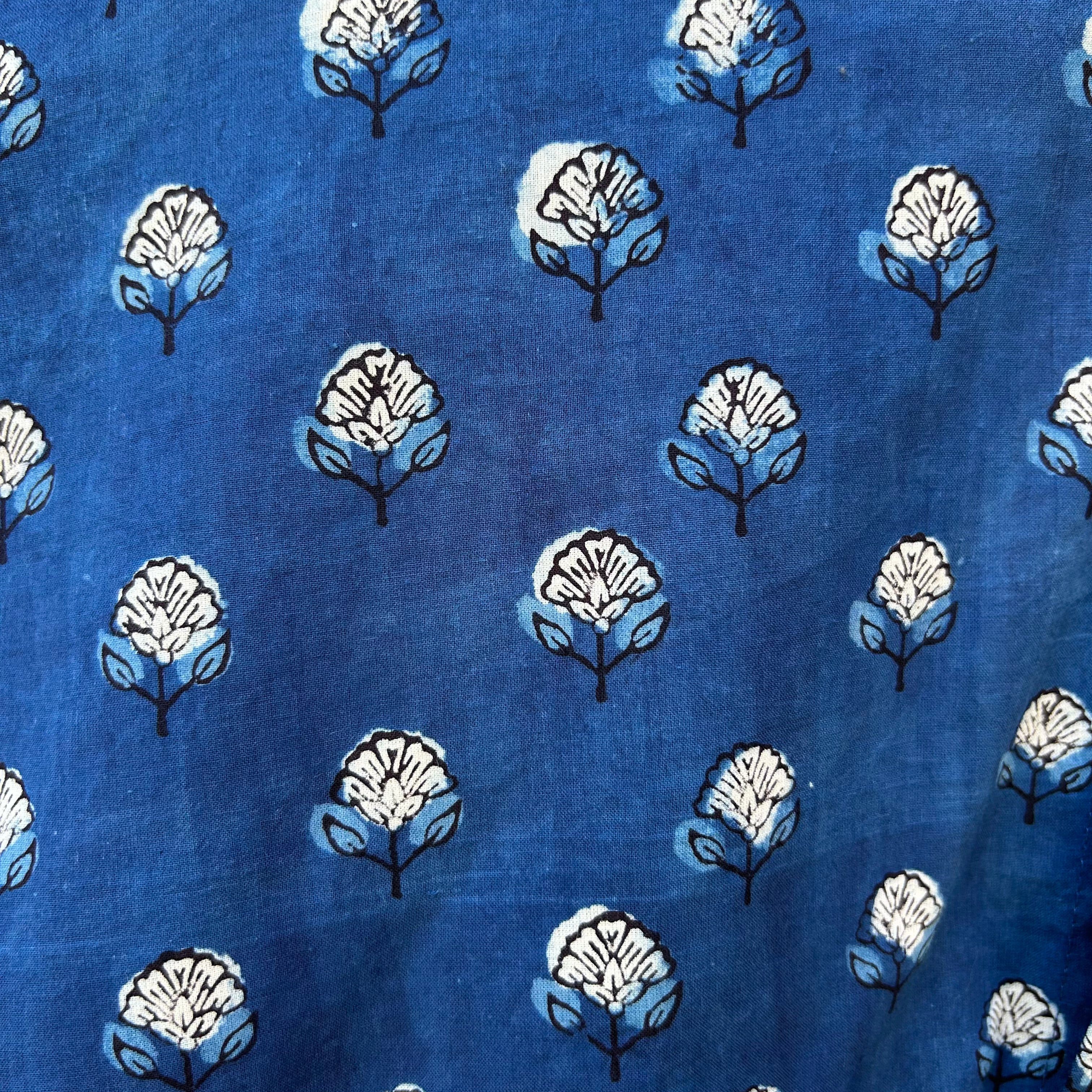 Artist Shirt - Indigo Blossom