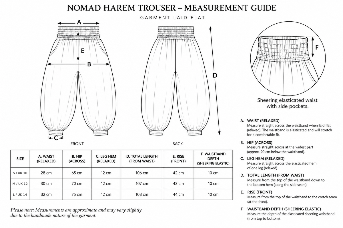 Nomad Harem Trousers – Indigo Meadow